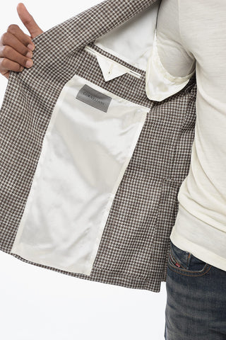 Blazer in Misto Cotone GATE con Motivo Pied de Poule