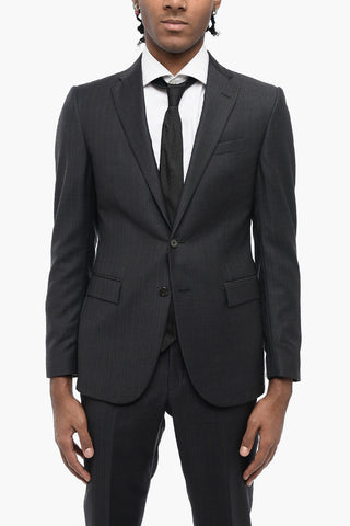 CC COLLECTION virgin wool side vents 2-button suit