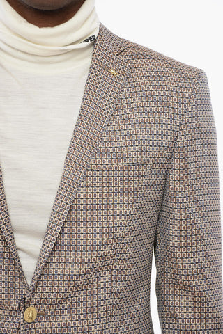 CC COLLECTION Blazer Semifoderato con Motivo Geometrico