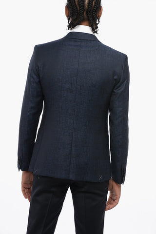 CC COLLECTION Jacquard Blazer RESET CERIM. with Satin Peak Lapel