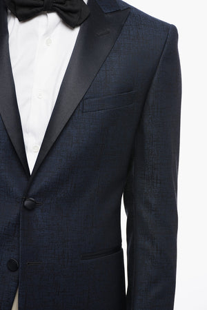 CC COLLECTION Jacquard-Blazer RESET CERIM. mit Spitzenrevers aus Satin