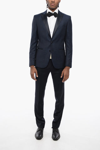 CC COLLECTION Jacquard Blazer RESET CERIM. with Satin Peak Lapel