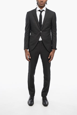 1-Button Suit CERIM ACADEMY Swiss Dot With One Vent And Peak Lapel
