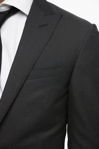 1-Button Suit CERIM ACADEMY Swiss Dot With One Vent And Peak Lapel