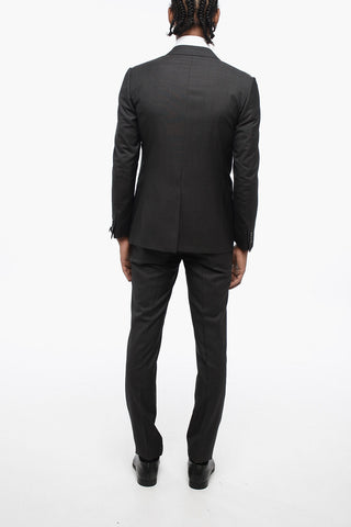 1-Button Suit CERIM ACADEMY Swiss Dot With One Vent And Peak Lapel