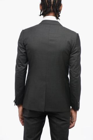 1-Button Suit CERIM ACADEMY Swiss Dot With One Vent And Peak Lapel