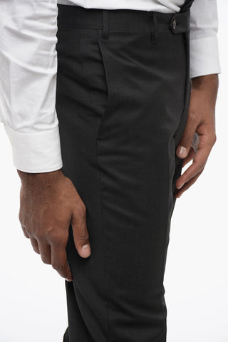 1-Button Suit CERIM ACADEMY Swiss Dot With One Vent And Peak Lapel