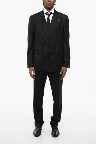 Double-breasted Pinstriped Virgin Wool Suit