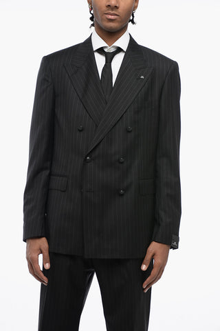 Double-breasted Pinstriped Virgin Wool Suit