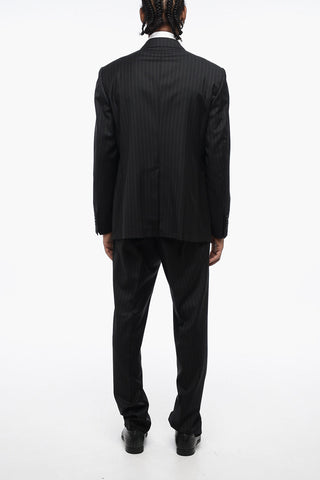 Double-breasted Pinstriped Virgin Wool Suit