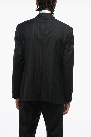 Double-breasted Pinstriped Virgin Wool Suit