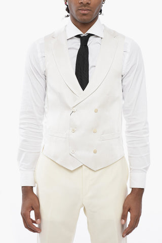 CC COLLECTION Double-Breasted Jacquard Waistcoat