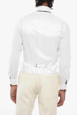 CC COLLECTION Double-Breasted Jacquard Waistcoat