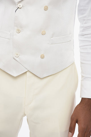 CC COLLECTION Double-Breasted Jacquard Waistcoat