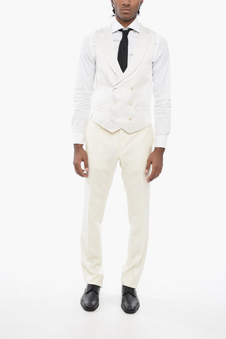 CC COLLECTION Double-Breasted Jacquard Waistcoat