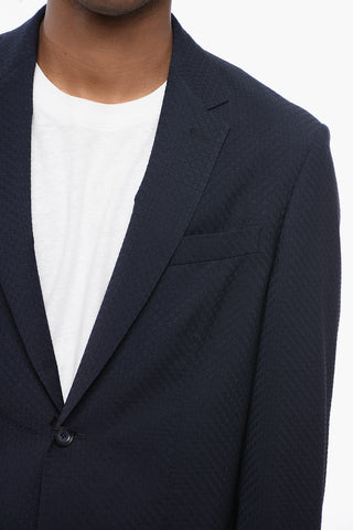 ID Unlined Jacquard Virgin Wool Blazer