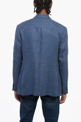 Jacquard Flax Blend Half-lined Blazer