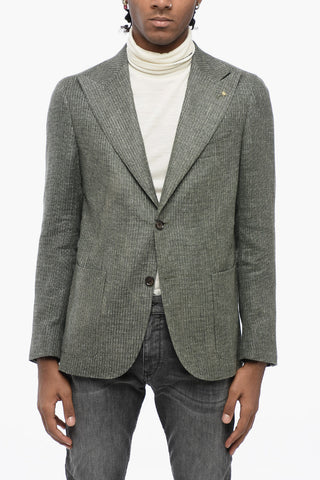 CC COLLECTION Blazer in Misto Lino con Rever a Lancia