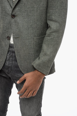 CC COLLECTION Blazer in Misto Lino con Rever a Lancia