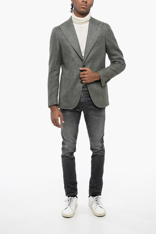 CC COLLECTION Blazer in Misto Lino con Rever a Lancia