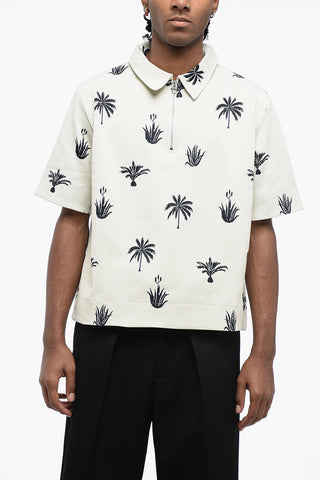 Half Zipped PALM Stretch Fabric Polo