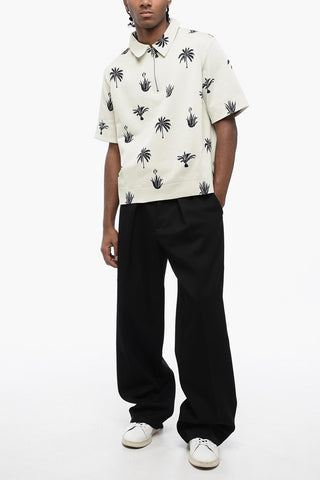 Half Zipped PALM Stretch Fabric Polo