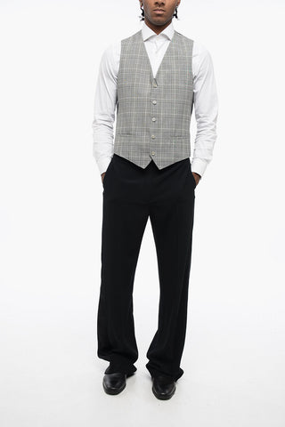 CC COLLECTION District Check Virgin Wool Vest