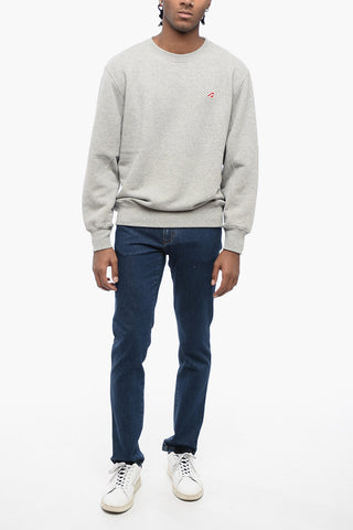 Brushed Cotton Crew-neck Sweatshirt