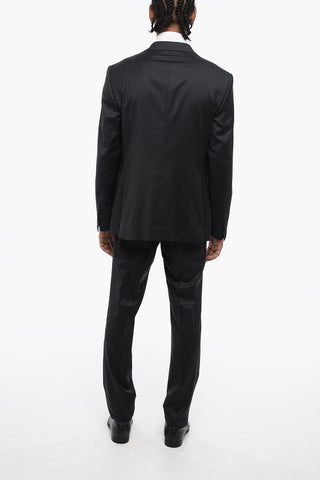 Single-breasted Virgin Wool Suit with Nocth Lapel