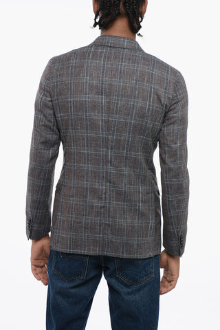 CC COLLECTION Double-breasted REWARD Tartan Patterned Blazer