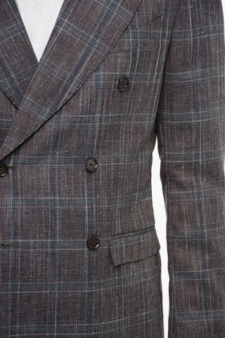 CC COLLECTION Double-breasted REWARD Tartan Patterned Blazer