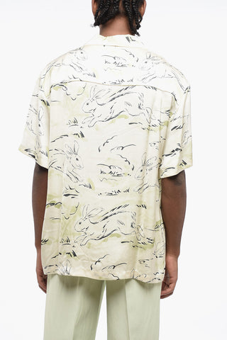 Camicia Bowling RABBIT in Satin Stampato