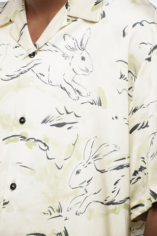 Camicia Bowling RABBIT in Satin Stampato