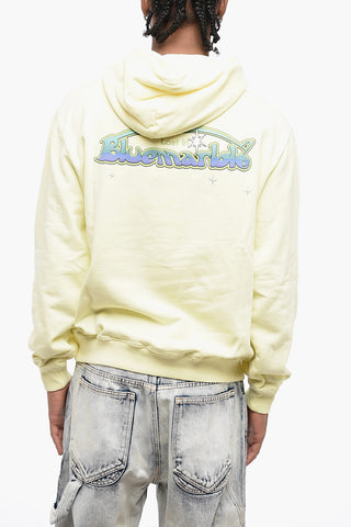 Fleeced-Cotton Hoodie with Patch Pocket