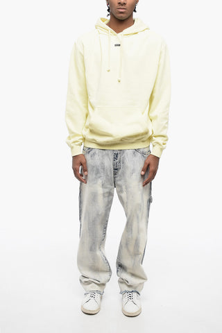 Fleeced-Cotton Hoodie with Patch Pocket
