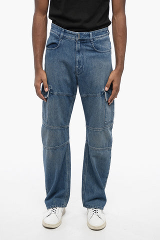 Mid Washed Cargo Denims 28cm
