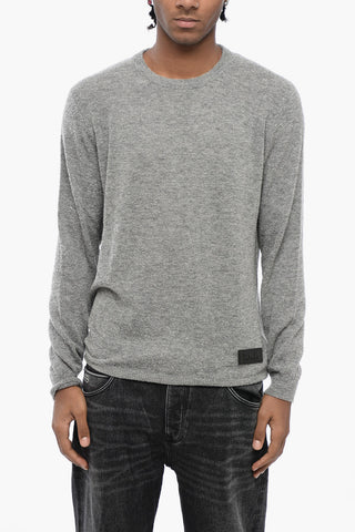 Soft Fabric Crew-neck Sweater with Logo Detail