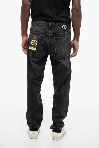 EMPORIO LAB Loose Fit Stone Washed Denims 26cm