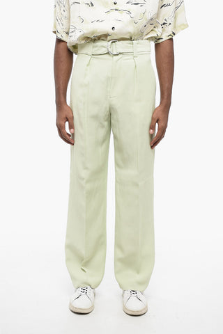 Pantaloni in Misto Lino FLUID ad 1 Pince