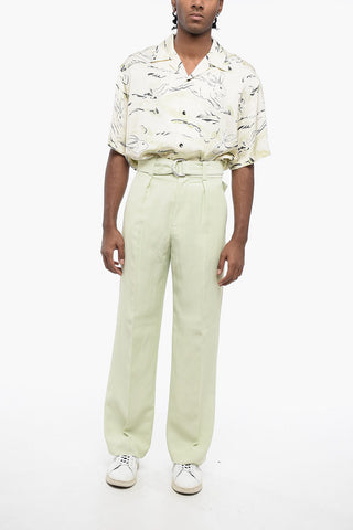 Pantaloni in Misto Lino FLUID ad 1 Pince