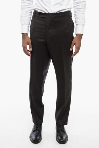 4 Pocketed Virgin Wool Pants with Belt Loops