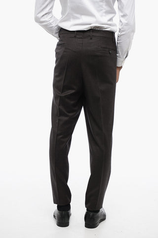 4 Pocketed Virgin Wool Pants with Belt Loops