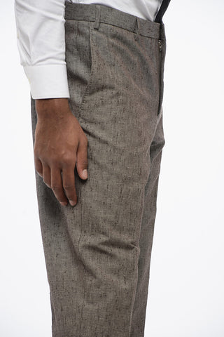 CC COLLECTION Linen Blend Side Vents Nocth Lapel RETAILORED 2-Button Suit