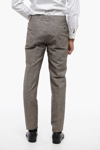 CC COLLECTION Linen Blend Side Vents Nocth Lapel RETAILORED 2-Button Suit