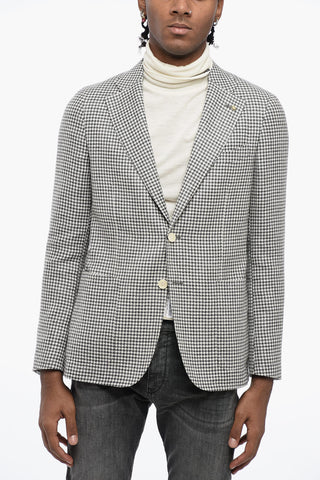CC COLLECTION Blazer Sfoderato con Motivo Pied de Poule