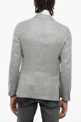 CC COLLECTION Blazer Sfoderato con Motivo Pied de Poule