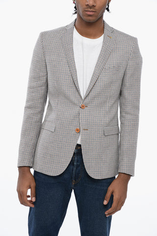 CC COLLECTION Houndstooth Linen Blend RESET Blazer