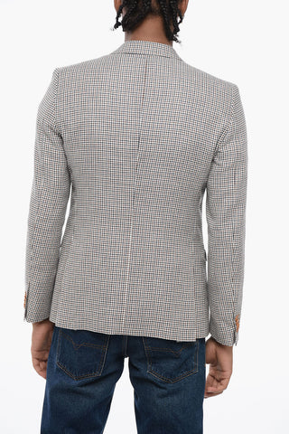 CC COLLECTION Houndstooth Linen Blend RESET Blazer