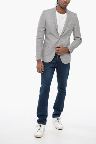 CC COLLECTION Houndstooth Linen Blend RESET Blazer