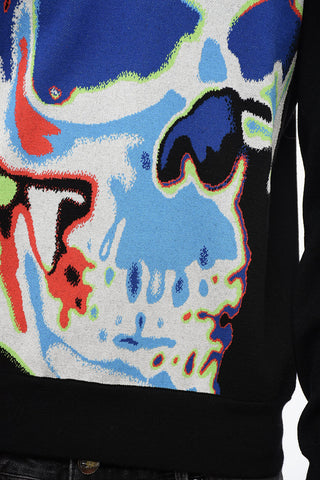 Crew Neck NEON Jacquard Fabric Sweater